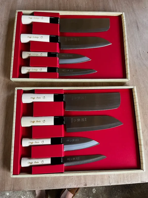 Coffret de 4 Couteaux Japonais Personnalisables - SEKIRYU